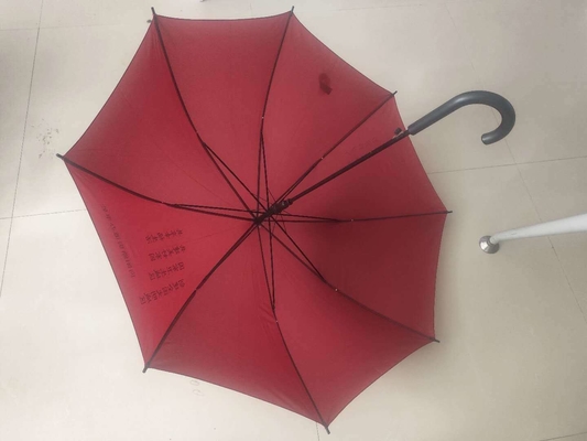 Painel Pongee Publicidade personalizada Automático Aberto chuva guarda-chuva reta com impressão de logotipo