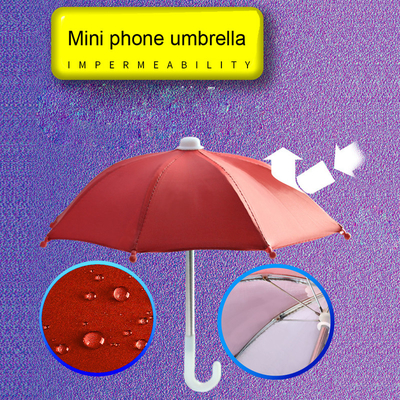 Manual Open Outdoor Bike Toy Umbrel Art Deco Tecido de Poliéster Telefone Móvel Protetor solar Umbrel de chuva