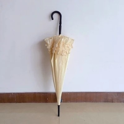 19 polegadas Pagoda Mulher Parasol guarda-chuva de casamento com painel de renda e estilo manual aberto