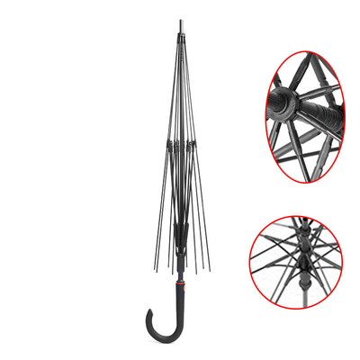 Design minimalista All in 1 8 Quadro de guarda-chuva com cinto de cotovelo reto de fibra de vidro