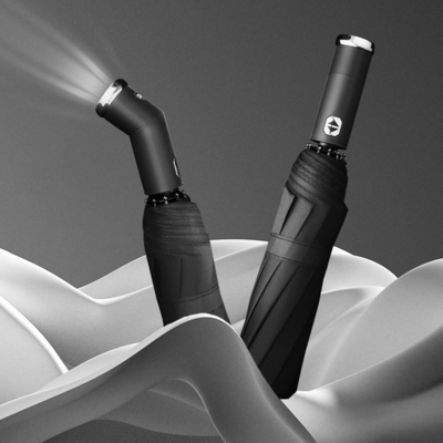 2023 Design Luxo Presentes de Negócios Automático Dobrar Refletor Luz Para cima guarda-chuva exterior