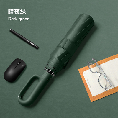 Portátil Buckle Hook Loop Lock Handle guarda-chuva em azul para protetor solar e fácil de transportar