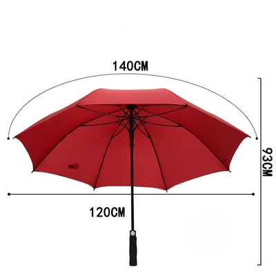 Logotipo personalizado guarda-chuva reta fornecimento exclusivo transfronteiriço para entusiastas de golfe