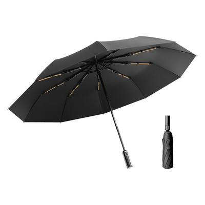 Um guarda-chuva triplo com alça de cristal O melhor equipamento de proteção solar e chuva