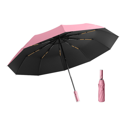 Um guarda-chuva triplo com alça de cristal O melhor equipamento de proteção solar e chuva