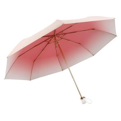 Quadro de eixo de metal Gradiente de sombra de guarda-chuva personalizado Popular para mulheres Tudo em 1 função