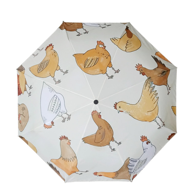 DIY Custom Design Dragonfly Animal Pattern Um guarda-chuva triplo com revestimento preto