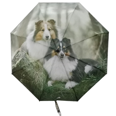 DIY Custom Design Dragonfly Animal Pattern Um guarda-chuva triplo com revestimento preto