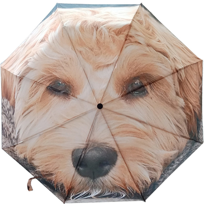 DIY Custom Design Dragonfly Animal Pattern Um guarda-chuva triplo com revestimento preto