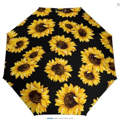 Envio rápido guarda-chuva personalizada com padrão de flores DIY e logotipo de impressão exclusivo