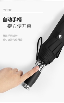 Design clássico chinês Automático Aberto Paraguas guarda-chuva reta com eixo de fibra de vidro