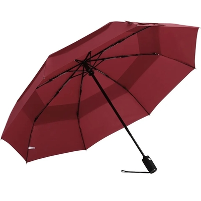 Cor personalizada Resistente ao vento Mochila dobrável pequena guarda-chuva para camada dupla falsa