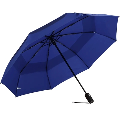 Cor personalizada Resistente ao vento Mochila dobrável pequena guarda-chuva para camada dupla falsa