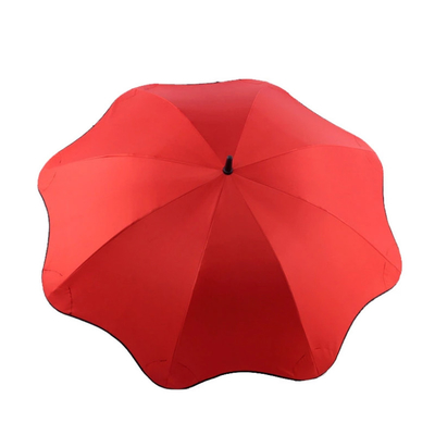 8 costelas redondas, canto redondo, resistente ao vento, pontas de segurança retas, guarda-chuva com logotipo impresso.