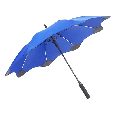 8 costelas redondas, canto redondo, resistente ao vento, pontas de segurança retas, guarda-chuva com logotipo impresso.