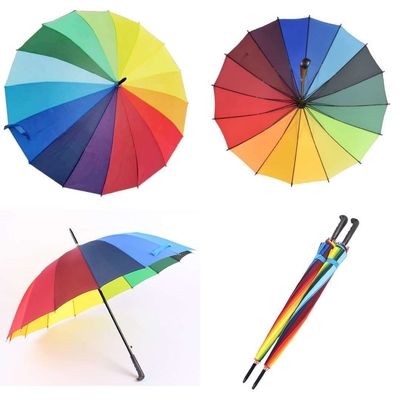 Automaticamente abrir guarda-chuva 16K com iridescência personalizada e impressão em design gradual colorido