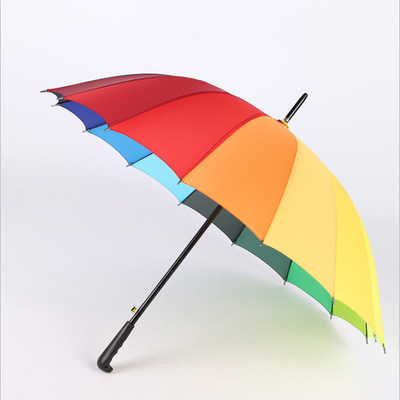 Automaticamente abrir guarda-chuva 16K com iridescência personalizada e impressão em design gradual colorido
