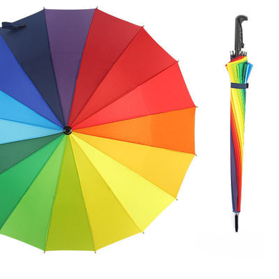 Automaticamente abrir guarda-chuva 16K com iridescência personalizada e impressão em design gradual colorido
