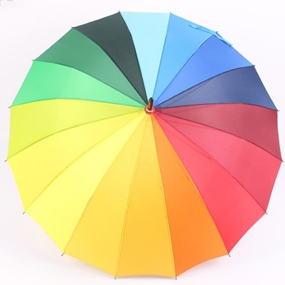 Automaticamente abrir guarda-chuva 16K com iridescência personalizada e impressão em design gradual colorido