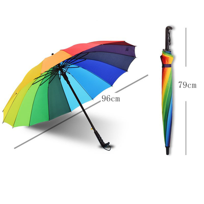 Automaticamente abrir guarda-chuva 16K com iridescência personalizada e impressão em design gradual colorido