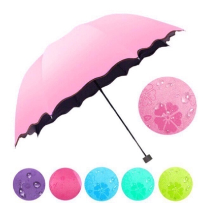 Estilo de Design Minimalista Magia UV dobrável Sol chuva guarda-chuva resistente ao vento