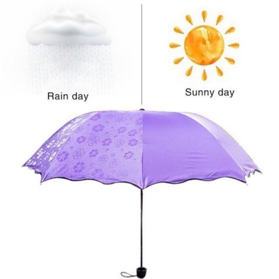 Estilo de Design Minimalista Magia UV dobrável Sol chuva guarda-chuva resistente ao vento