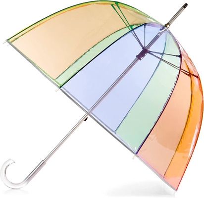 Logotipo personalizado Apollo Poe Pvc Cúpula de Cor Paraguas Transparente Para Promoção Hot Lady