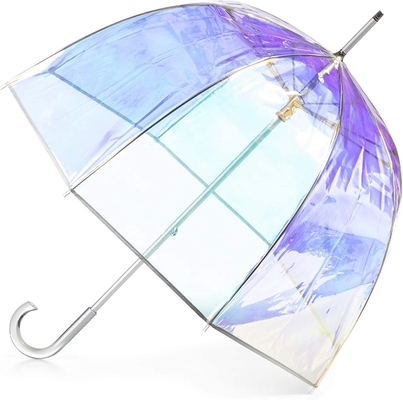 Logotipo personalizado Apollo Poe Pvc Cúpula de Cor Paraguas Transparente Para Promoção Hot Lady