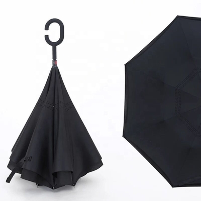 Pongee colorido de 23 polegadas 8k 190T Personalizado Compacto Invertido Um guarda-chuva