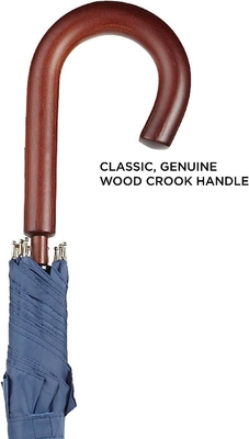 Um guarda-chuva de mão de madeira de uma peça J guarda-chuva de proteção ambiental para homens guarda-chuva de logotipo personalizada