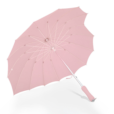 Adultos Criativo Vermelho Coração em forma de guarda-sol de mão longa guarda-chuva para casamento