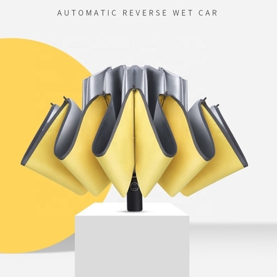 Tech Titânio revestimento de prata Custom Fold Invertido guarda-chuva invertida para design elegante