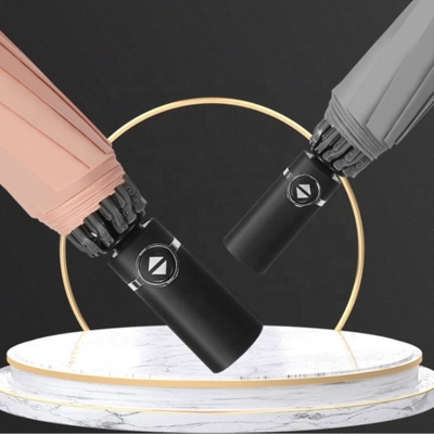 Tech Titânio revestimento de prata Custom Fold Invertido guarda-chuva invertida para design elegante
