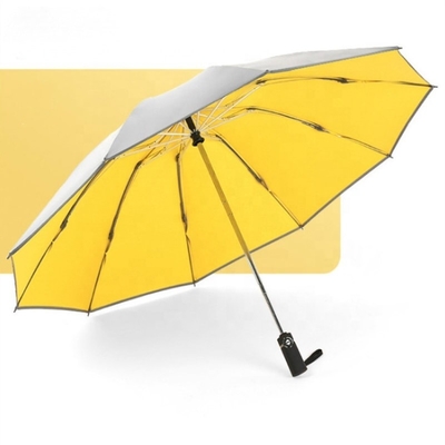Tech Titânio revestimento de prata Custom Fold Invertido guarda-chuva invertida para design elegante