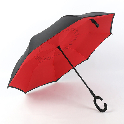 Um guarda-chuva publicitário com alça em forma de C Anti-UV Impermeável Um guarda-chuva reto