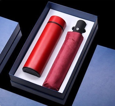 Logotipo personalizado guarda-chuva vaso de vácuo e troféu presente de negócios ideal para todas as ocasiões