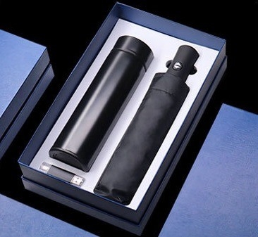 Logotipo personalizado guarda-chuva vaso de vácuo e troféu presente de negócios ideal para todas as ocasiões