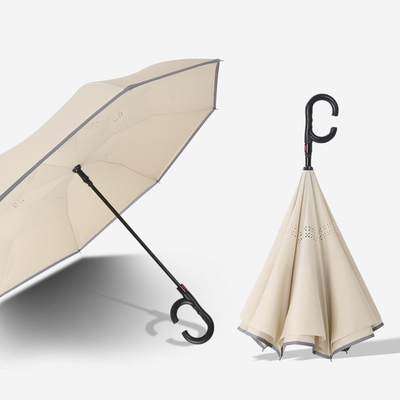 Simples e criativo guarda-chuva de presente de publicidade com design inverso de fibra reforçada