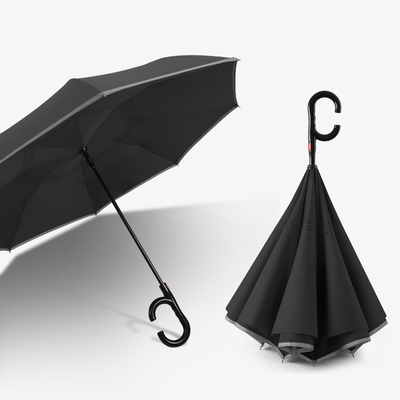 Simples e criativo guarda-chuva de presente de publicidade com design inverso de fibra reforçada