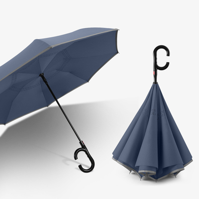 Simples e criativo guarda-chuva de presente de publicidade com design inverso de fibra reforçada