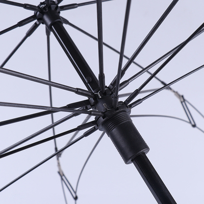 105cm de diâmetro aberto Quadro de guarda-chuva invertido com vara média revestida de ferro e vara de fibra de vidro