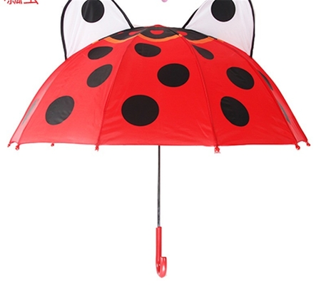 Diâmetro aberto 90cm 19 polegadas 8K 190T Pongee Kids guarda-chuva com orelhas personalizado e bonito