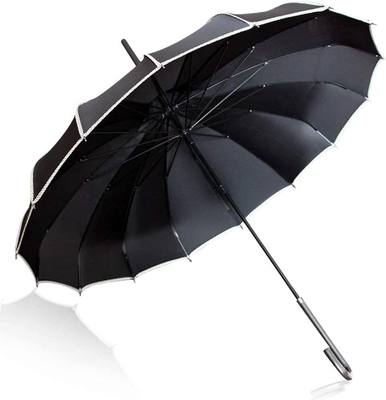 Guarda-chuva de celebração de casamento em estilo vintage com alça longa e design aberto