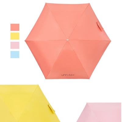 Drop Shipping Black UV Coating Pongee Mini Capsule guarda-chuva de bolso para proteção solar
