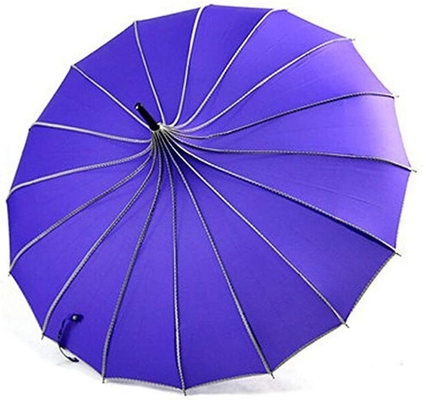 Pagoda de jardim japonês guarda-chuva vintage longo gancho alça preto e branco dupla cor