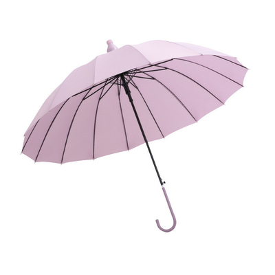 Um guarda-chuva espessado duplo claro com alça longa e diâmetro aberto automático aberto 103cm