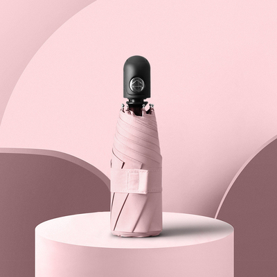 Umbrilhões de revestimento preto BSCI Mini Pocket Capsule Proteção UV Cinco guarda-chuva dobrável
