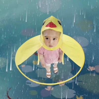 Impressão de logotipo personalizado OVNI Transparente Poncho à prova d'água para crianças Adultos Grupo etário