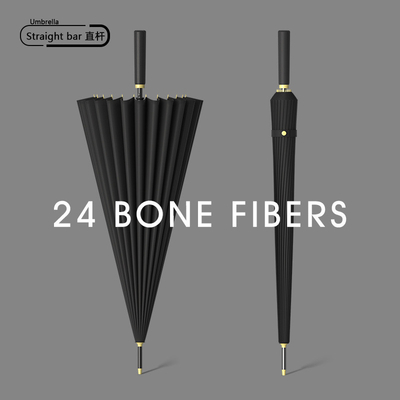 Um guarda-chuva de longo cabo de 24k para homens adultos.