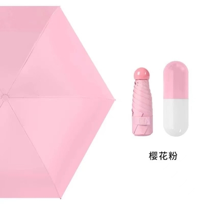 Guarda-chuva rosa 5 Mini cápsula de bolso dobrável Paraguas de Lluvias com estrutura de aço